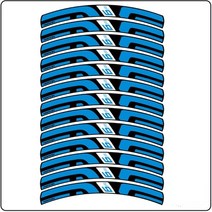 JINUS 자전거 휠커버 멋스런 데칼 호환 MTB 림 스티커 폭 20mm 바퀴 세트 26 / 27.5/29 inch 700C 유니버설 액세서리, [04] Blue