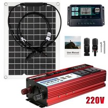 태양 광 발전 시스템 80015002000W 전원 인버터 DC AC 15W 전지 패널 셀 30A 컨트롤러 자동차 비상 발전기120846, 12V to 220V, 1500W inverter
