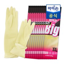 [마미손] 마미손 고무장갑 빅특대 (XXL) x10개, 아이보리, 10개