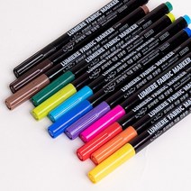 르미에르 직물전용펜 기본12색 형광6색(낱색 세트구성), 기본12색(10%할인적용)