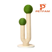 Petfam U자형 애완 고양이 캣타워 스크래쳐 아프리카 원목 천연황마 믹스 컬러 프리 코디 115CM 93CM, 고액(115cm), 핑크색+녹색
