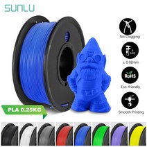 SUNLU PLA 3D 필라멘트 250G 3D 펜 리필 1.75MM 소형 스풀 무취 FDM 프린터 소재 막힘 없음 친환경 컴퓨터 오피스 사무 기기 악세서리 친환경, PLA 250G Blue1