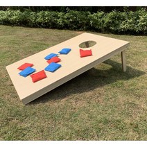 모래 주머니 과녁 맞추기 공 던지기 축제 교구, 8개의8x8CM샌드백+로그색상48x30CM
