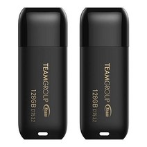 TEAMGROUP C175 128GB 2팩 USB 3.2 Gen 1(USB 3.1/3.0) USB 플래시 썸 드라이브 컴퓨터/노트북과 호환되는 외부 데이터 저장 메모리 스틱(매트 블랙) TC1753128GB22, C162 비밀 요원
