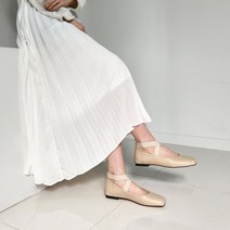 [AN] 슈슈 4컬러 크로스 스트랩 밴딩 발레리나 슈즈 플랫 1cm