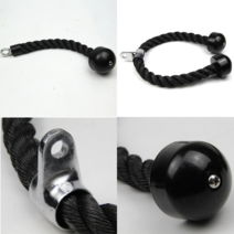 케이블 푸쉬다운 양면 싱글 더블 그립 트라이셉 로프바, 싱글 그립로프바 1P