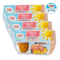 Dole 후룻볼 복숭아 113g 과일 통조림, 16개, 16개