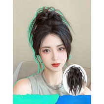 뒷머리 부분 가발 자연스러운 묶음 머리 연출, 1개, (셔틀콕 헤드)다크 브라운