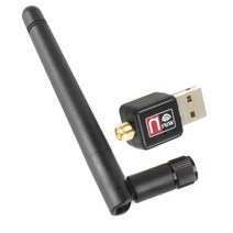 네트워크 랜카드 WiFi 150M 무선 카드 USB 2.0 인터페이스 회전식 안테나 외부 미니 WIFI 수신기 PC 노트북, [01] black, 01 black