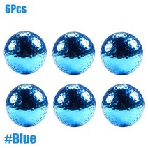 디아 약 42.7mm 6Pcs 도금 골프 공 멋진 경기 오프닝 목표 최고의 선물 내구성 건설 스포츠, Blue