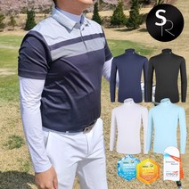 [스타일랑] 프로 남성 여름용 가볍게 밀착되는 냉감 반목 티셔츠_빅사이즈 운동복 골프복 쿨티