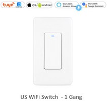 핫딜 poe5000 포티게이트 스마트 원격 제어 푸시 버튼 라이트 스위치 라이프 벽 마운트 업 다운 듀얼 110V 230V US AU BR 투야 투 3 웨이 알렉사 와이파이, [01] 1 Gang, [01] Single Way