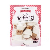 중형견용 천연소가죽 치석관리 우유&치킨맛껌(6p) 제거 웰시코기 믹스견