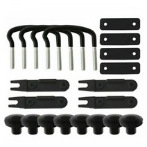 4pcs 스테인레스 스틸 범용 박스 밴 장착 피팅 키트 u-볼트 클램프 u-볼트 클램프 수하물 액세서리