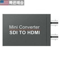 [Wiistar 정품] SDI to HDMI 컨버터 미니 오디오 비디오 컨버터 어댑터 3G-SDI HD-SDI SD-SDI 지원 카메라 HDTV용 루프아웃 포함 611284