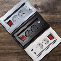 삼일공 삼일공_미드 빌트인 가구매입 USB 랜포트 슬라이드콘센트 2구, A_미드_슬라이드usb콘센트 2구/실버_FP-PW201S