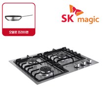 SK매직 3구 빌트인 쿡탑 가스레인지 GRAB36F1A 220V 전기코드식 560x440 / 오델로 후라이팬 증정, 설치요청(비용별도), LNG