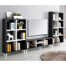 고급 서재형거실장 TV책장 티비선반장 월플렉스 월플랙스, 아카시아