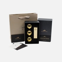 [공식총판] 베르티니 골드바 골프 티홀더+2피스 골프공 선물세트 황금 골프공 홀인원 승진 개업 선물