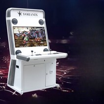 오락실 게임기 스탠드형 레트로 게임방, 메탈 - 화이트 64G (다운로드)