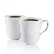 [Royal Copenhagen]로얄 코펜하겐 화이트 플루티드 머그잔 380ml 2개세트, 단품 2408043