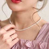 키메라제이 심플 4mm 진주 목걸이
