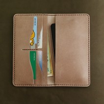 수제 공방 가죽 핸드폰 지갑 오일풀업 웜그레이 장지갑 폰케이스 특별한 선물