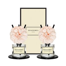 시즈넬 차량용 선물세트 디퓨저 50ml 지니아 피치, 아이스 블루 민트, 2개