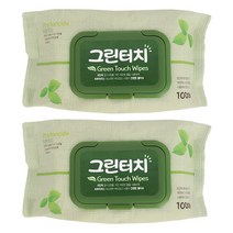 1+1 그린터치 물티슈 캡형 100매 피톤치드 아기 물티슈, 본상품