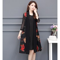 Happy shopping 롱 가디건 UV 롱로브 쉬폰 루즈핏 빅사이즈 k24 여성 자외선차단 쉬폰 롱가디건 k24 588843392537