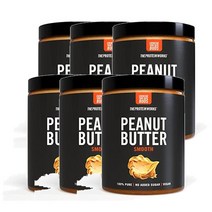 더프로틴웍스 천연 로스트 땅콩버터 스무스 990g THE PROTEIN WORKS Store Roasted Peanut Butter, 6팩