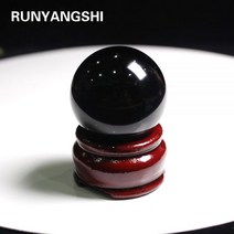 천연원석 수정구슬 홈 인테리어 천연 수석 자수정 호안석 흑요석 Runyangshi 25-35mm 구 크리스탈 볼 힐링 스톤 스탠드 오피스 테이블 장식품 휴일 선물, 3.5cm