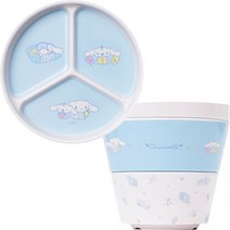 데이니즈 산리오 캐릭터즈 1인 식기 세트 3종, 시나모롤, 나눔접시 + 대접 + 공기