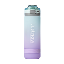 베스트 텐드 그라데이션 빨대텀블러 헬스 휴대용 원터치 보틀 물통 밀봉 600ml, 오션블루
