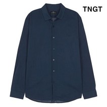TNGT 95 사이즈 네이비 오픈 카라 면 셔츠