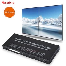 2x2 TV 비디오 월 컨트롤러 프로세서 스플라이서 IR RS232 포함 4K 1x2 1x3 1x4 2x1 3x1 4x1 HDMI 오디오, 02 With battery_02 EU Plug