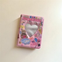 포켓포토 미니프린터 인화지 포토용지 INS-핑크 블루 포토 앨범 3 인치 40 포켓 포토카드 홀더 스퀘어 할로우 아이돌 카드 수집책 폴라로이드, [10] 분홍색