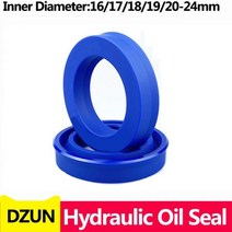 DZUN 방사형 샤프트 씰 (IDxODxTHK)ID 16-24mm 폴리우레탄 피스톤 로드 PU 싱글 립 U 컵 오일 O-링, 18x30x8(1pcs), 1개