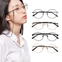 옵티드 블루라이트 차단 안경+안경줄 / 메탈다리 1세트, 52mm, 골드