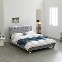 오로라 앤틱 매립형 벨벳침대 프레임 SS 3colors, 선택01,퓨터 그레이, 선택04,70T필로우탑 매트