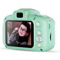 스마트 디지털액자 1000mAh 리튬 배터리 미니 키즈 비디오 카메라 5MP 디지털 1080P HD 어린이 아기 귀여, 02 green