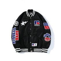 BAPE RUSSELL 야구점퍼 폴리자켓 베이프점퍼