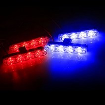 12V 비상 스트로브 경고 그릴 라이트 무선 원격 제어 경찰 플래시 라이트 자동차 트럭 DRL 구급차 소방관용, Red and Blue