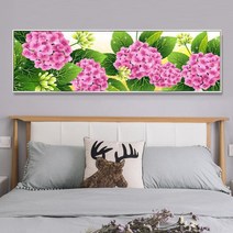 수국 꽃 인테리어 그림 보석십자수 재료 만들기, 150x50cm