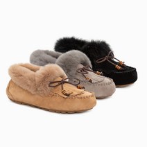 굿소일직구 호주 Ozwear UGG 정품 양털 어그 여성 플러프 테슬 모카신 OB690