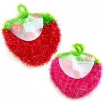 아크릴 딸기 수세미, 빨강색