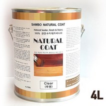 (주)나무가 100%친환경 바니쉬 색상 코팅제 내츄럴코트 (4L), 우드색, 350ml, 1개