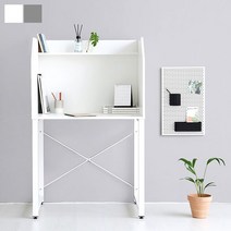 마켓비 HADY 독서실책상 화이트 DROG 의자 블랙 세트, 쿠팡 본상품선택