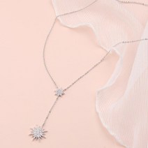 아트리아 $$ 사랑스럽고 고급스러운 스왈 눈꽃 드롭 Y자 목걸이~$$ 드롭Y자 목걸이 msmnefr0002whf