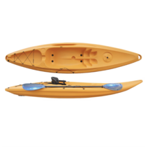 카약 패들 1인용 소형 레저용 낚시 보트 민물 수상, 03-배+등받이